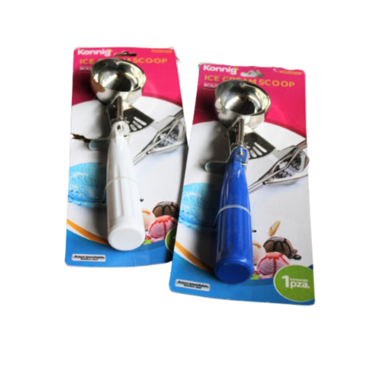 KG25510 CUCHARA PARA HELADO DE ACERO INOXIDABLE 6CM CON 1 PZ O CAJA CON 144 PZS