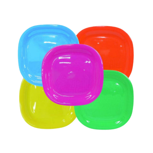 PLATO EXTENDIDO CUADRADO COLORES  CON 1 PZ  O CAJA CON 50 PZS