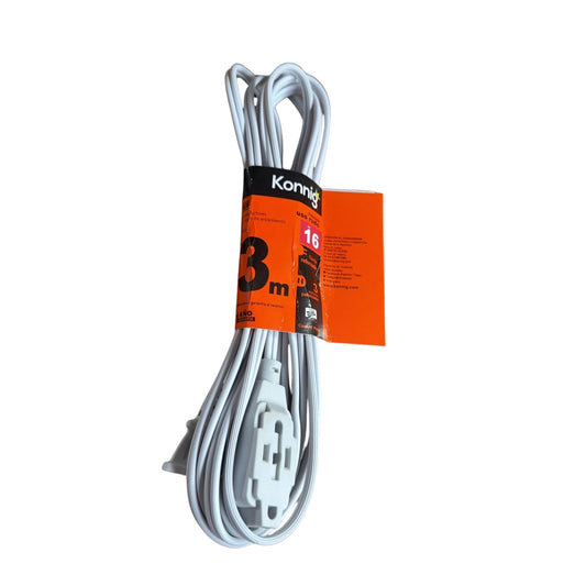 N-GPMX-1640  KYCX3M EXTENSION COLOR BLANCA DE 3 METROS No.16, CON 1 PZ O CAJA CON 160 PZS