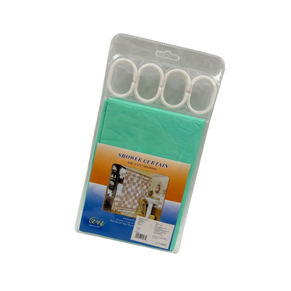 35009-1 CORTINA PARA BAÑO 183x183 cm LISA 4 COL CON 1 PZ O CAJA CON 96 PZS