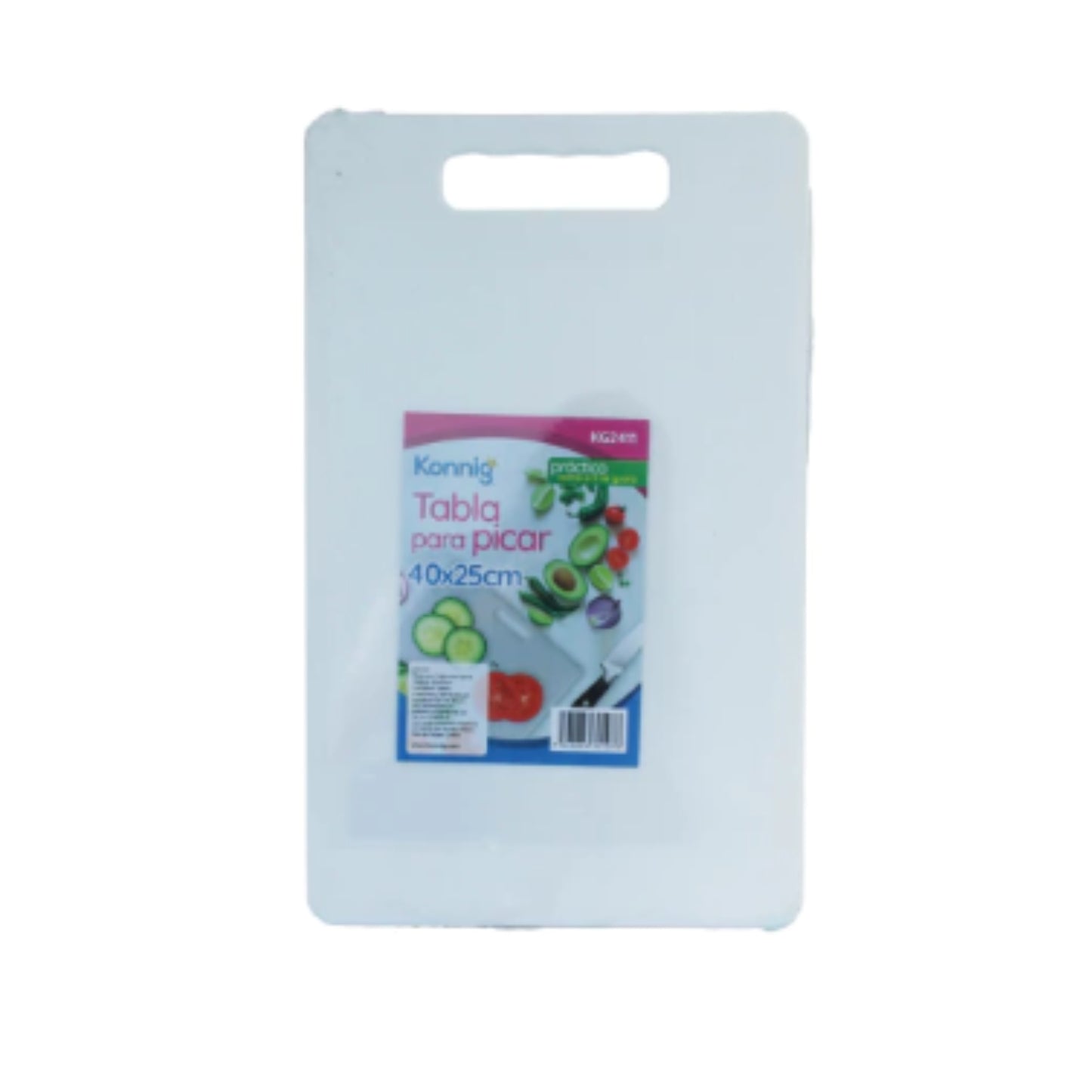 KG2409 TABLA DE COCINA PARA PICAR COLOR BLANCA 30X20 CM EAN CON 1 PZ O CAJA CON 25 PZS