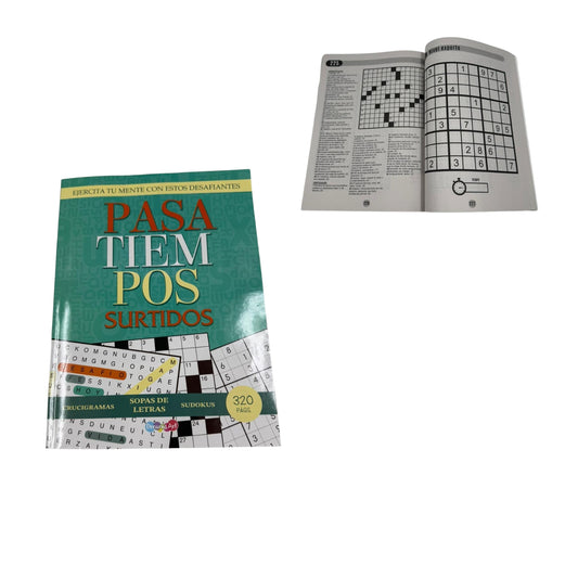 BPVST3325 LIBRO PASATIEMPOS 20 X 27 CM 320 PAG PASATIEMPOS CON 1 PZ O CAJA CON 22 PZS