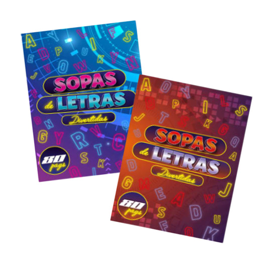 BPVST3053 LIBRO PASATIEMPOS 20 X 27 CM 80 PAG SOPA DE LETRAS CON 1 PZ O CAJA CON 48 PZS