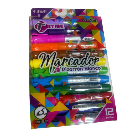 L-205 MARCADOR P/PIZARRON BLISTER C/12 PZS CON 1 PQT O CAJA CON 48 PQTS