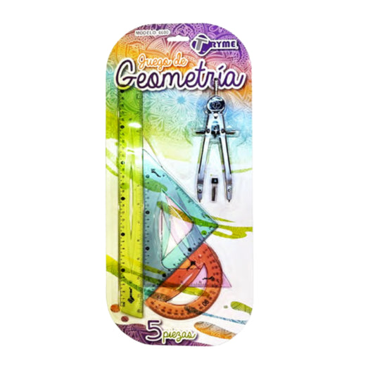 6600 JUEGO DE GEOMETRIA FLEX. PASTEL (GRANDE) CON 1 PZ O CAJA CON 72 PZS