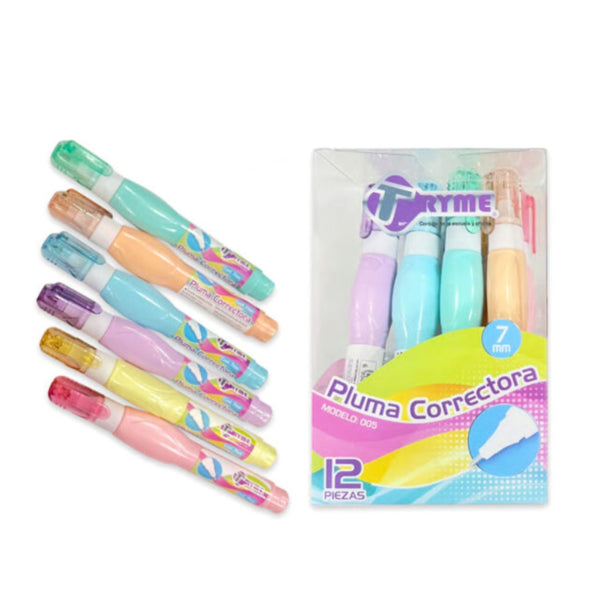 005 CORRECTOR LIQ. PASTEL 7ML CON 12 PZS O CAJA CON 48 PQTS