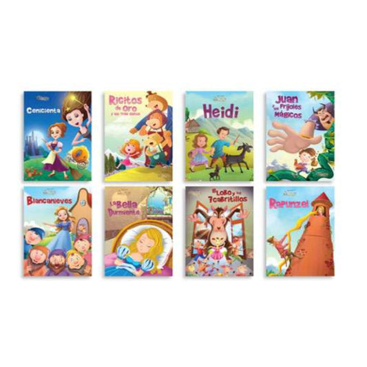 BBMCW0004 LIBRO CUENTOS 11 X 15 CM MINI CUENTOS CLASICOS DE ORO 16 PAG CON 1 PZ O CAJA CON 432 PZS