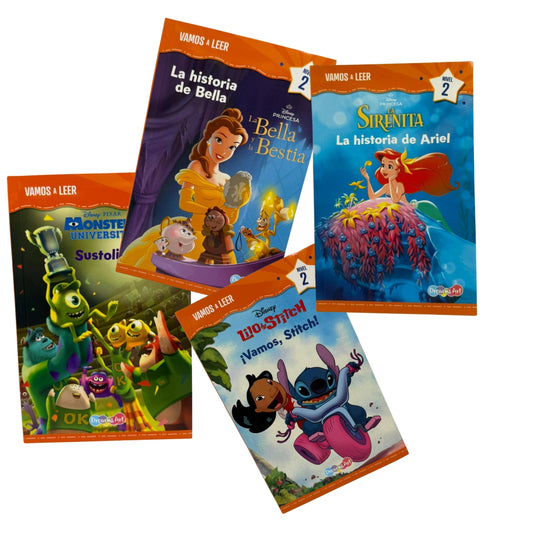 BBFUN2606 LIBRO CUENTOS 14 X 22 CM VAMOS A LEER CON DISNEY NIVEL 2 32 PAG CON 1 PZ O CAJA CON 48 PZS