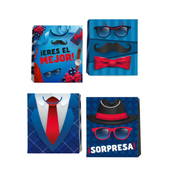 GBMEN059L BOLSA DE REGALO 10 X 13 PULG HOMBRE MATE 4 NAVY MEN CON 1 PZ O CAJA CON 48 PZS
