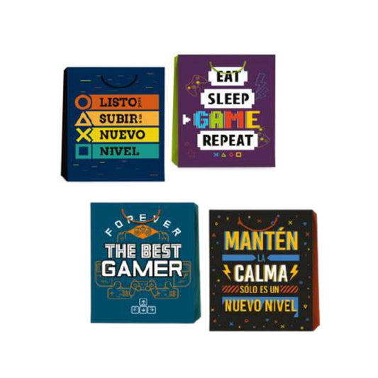 GBMEN058L BOLSA DE REGALO 10 X 13 PULG HOMBRE MATE 4 NEW LEVEL CON 1 PZ O CAJA CON 48 PZS