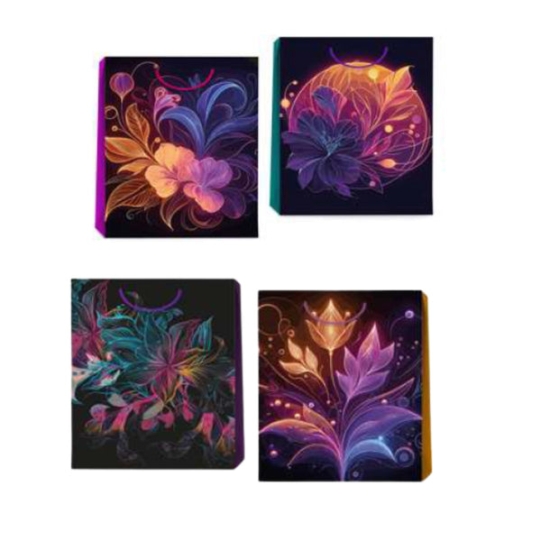 GBFL025L BOLSA DE REGALO 10 X 13 PULG FLORES MATE 4 LUZ DE FLOR CON 1 PZ O CAJA CON 48 PZS