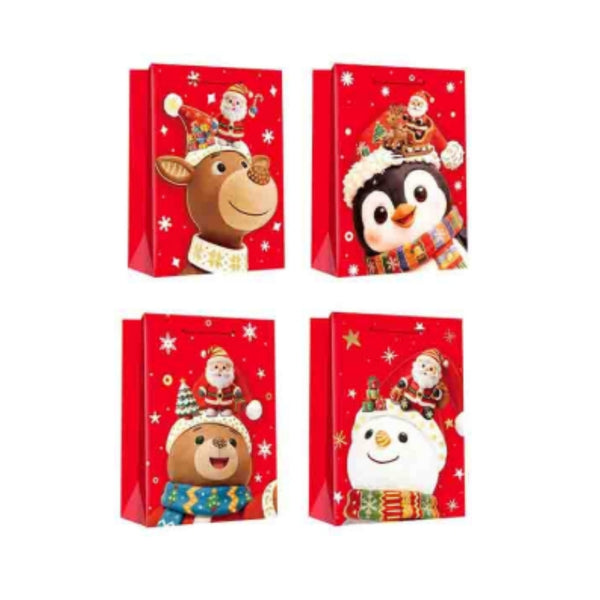 GB-0102-1 BOLSA DE PAPEL DECORATIVA 18x10x23 CM CON 1 PZ O CAJA CON  720 PZS