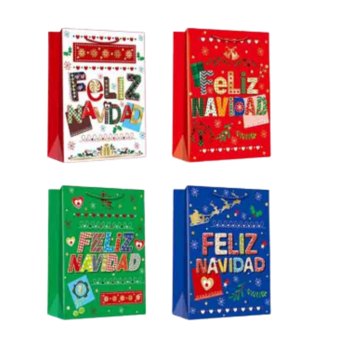 GB-0161-3 BOLSA DE PAPEL DECORATIVA 30x12x39 CM CON 1 PZ O CAJA CON  360 PZS