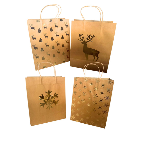 GB-0254A-1 BOLSA DE PAPEL DECORATIVA 15x8x17 CM CON 1 PZ O CAJA CON  720 PZS