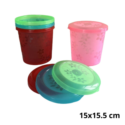 AK-3457 JGO 2 RECIPIENTES CON TAPA DE PLASTICO CON 1 PAQ O CAJA CON  120 PQTS