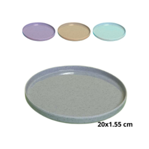 AB-5502-8 PLATO DE MELAMINA CON 1 PZ O CAJA CON  96 PZS