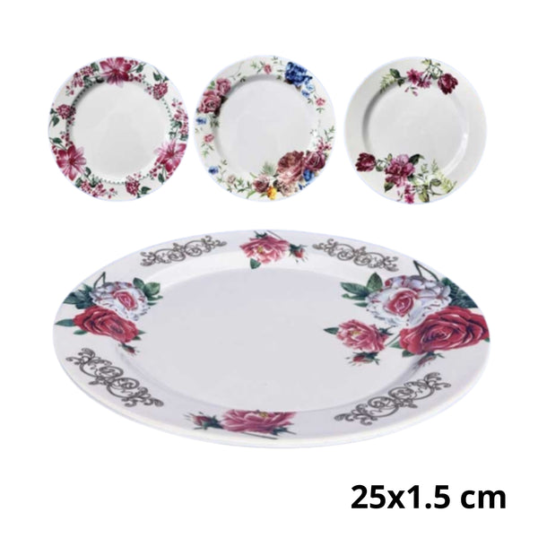 AB-0912-10 PLATO DE MELAMINA CON 1 PZ O CAJA CON  96 PZS