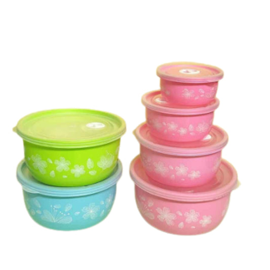 AK-3617 JGO 4 RECIPIENTES CON TAPA CON 1 PAQ O CAJA CON  60 PQTS