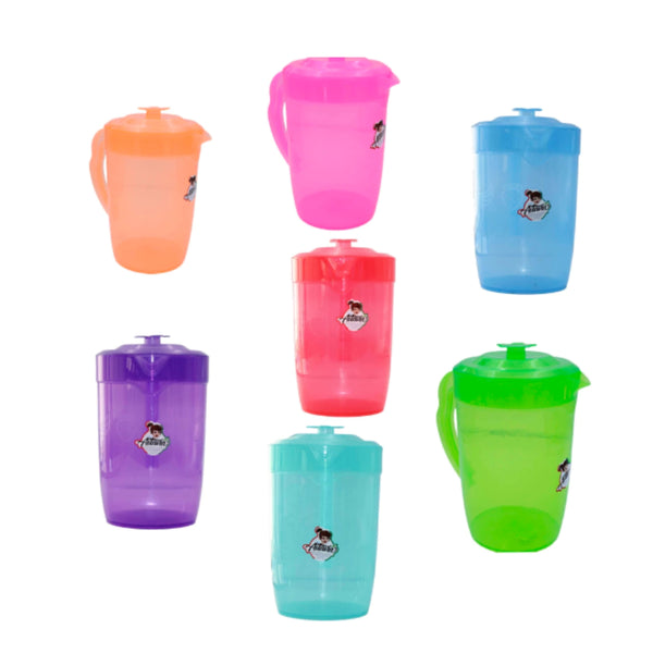 N-GPMX-380  AIT-022CCU JARRA FRUTAS DE 4 LT DE COLOR CON CUCHARON CON 1 PZ O CAJA CON 12 PZS