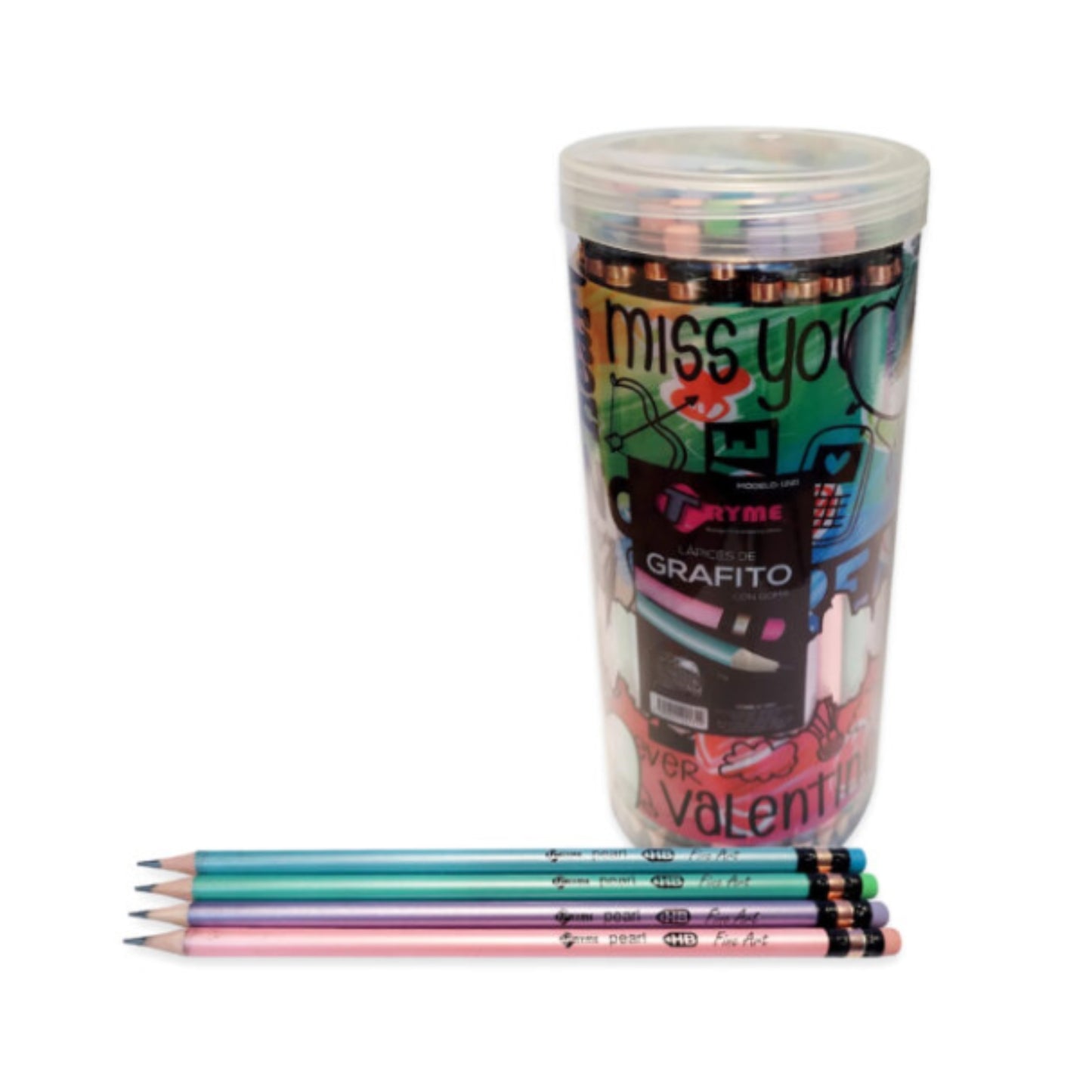 1221-36 LAPIZ DE GRAFITO NACARADOS C/36 PZS BOTE SPORT CON 1 PAQ O CAJA CON 32 PQTS