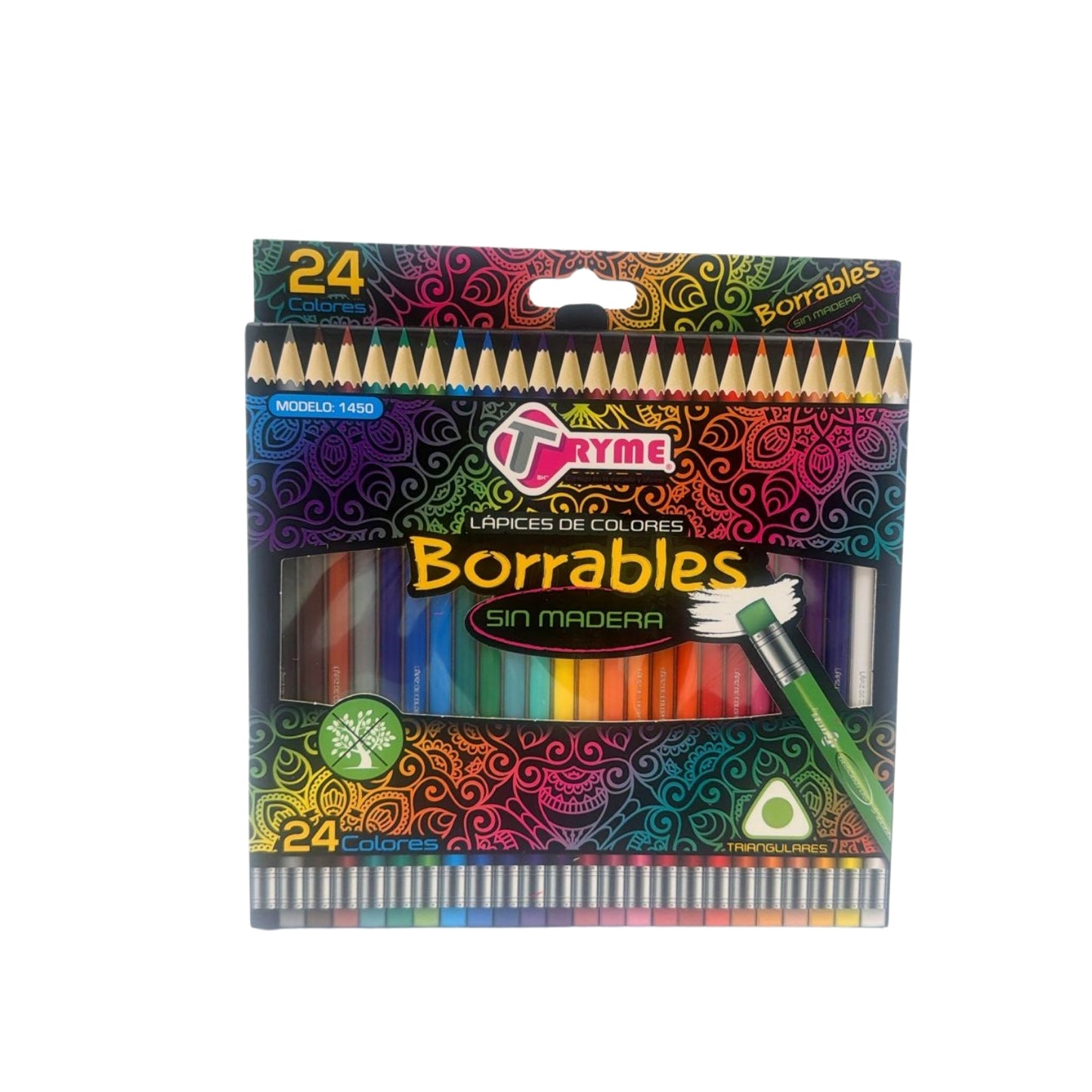 1450-24 COLORES BORRABLES C/24 PZS, CON 1 PAQ O CAJA CON  72 PQTS