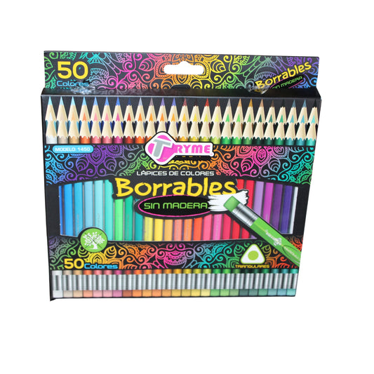 1450-50 COLORES BORRABLES C/50 PZS, CON 1 PAQ O CAJA CON  36 PQTS