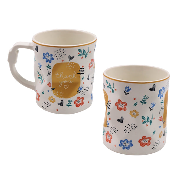 M-100525 TAZA DE CERAMICA CRAQUELADA  CON 1 PZ O CAJA CON  48 PZS