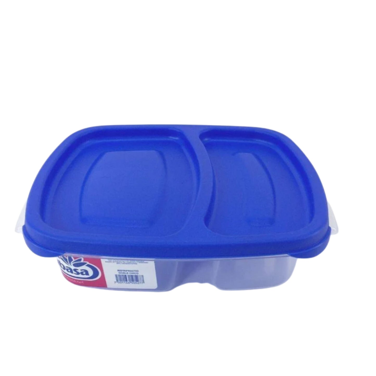 ENVASE RECTANGULAR CON DIVISION 600 ML 450 ML CON 1 PZ O CAJA CON 24 PZS