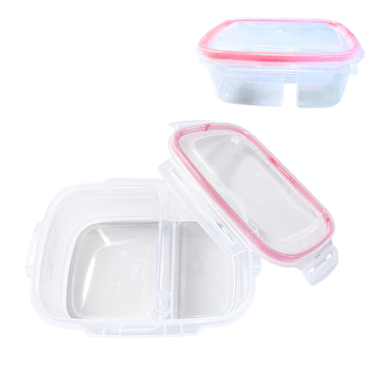 N-GPMX-586  ENVASE RECTANGULAR CON DIVISION 600 ML 450 ML CON 1 PZ O CAJA CON 24 PZS