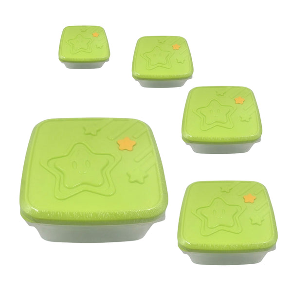 AK-3632B-5 JGO 5 RECIPIENTES CON TAPA DE PLASTICO CON 1 PAQ O CAJA CON  36 PQTS
