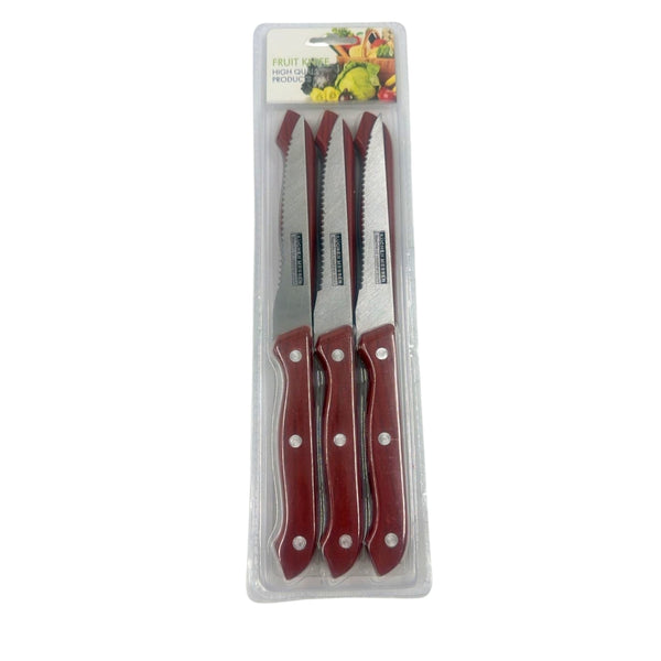 N-GPMX-700  AS-2600-1 BLISTER 6 CUCHILLOS DE ACERO INOXIDABLE CON 1 PAQ O CAJA CON 144 PQTS