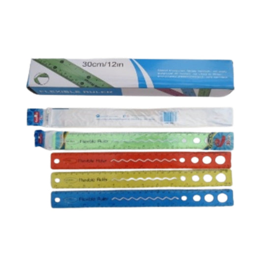 UD-3015C REGLA PLASTICA FLEXIBLE CON 24 PZS O CAJA CON 50 PQTS