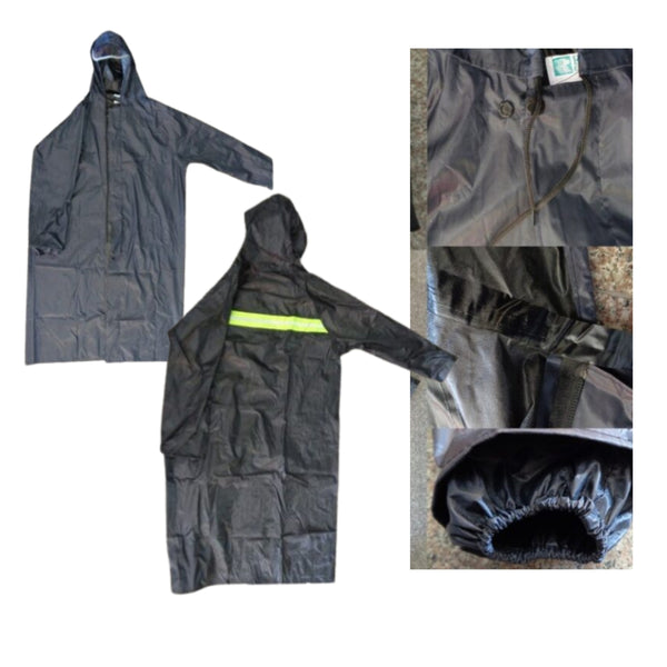 TF-4010 IMPERMEABLE 113 X 66 CM CON CAPUCHA MANDA AJUSTABLE CON 1 PZ O CAJA CON 50 PZS