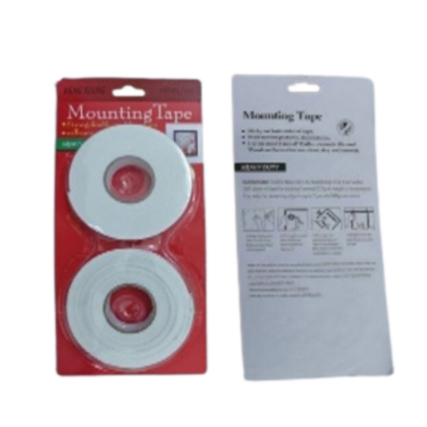 RH-4015 CINTA DOBLE CARA BLISTER 2 PZS AUTOADHESIVA CON 1 PZ O CAJA CON 288 PZS