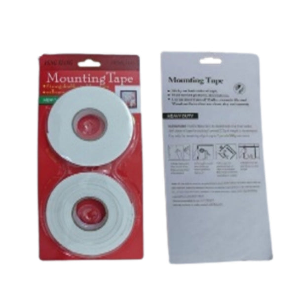 RH-4015 CINTA DOBLE CARA BLISTER 2 PZS AUTOADHESIVA CON 1 PZ O CAJA CON 288 PZS