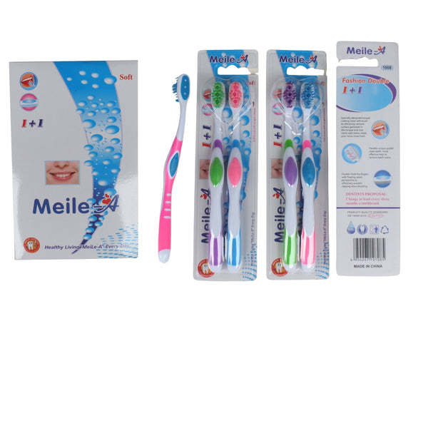 VB-0019B-1 CEPILLO DENTAL DOBLE CON 1 PZ O CAJA CON 288 PZS