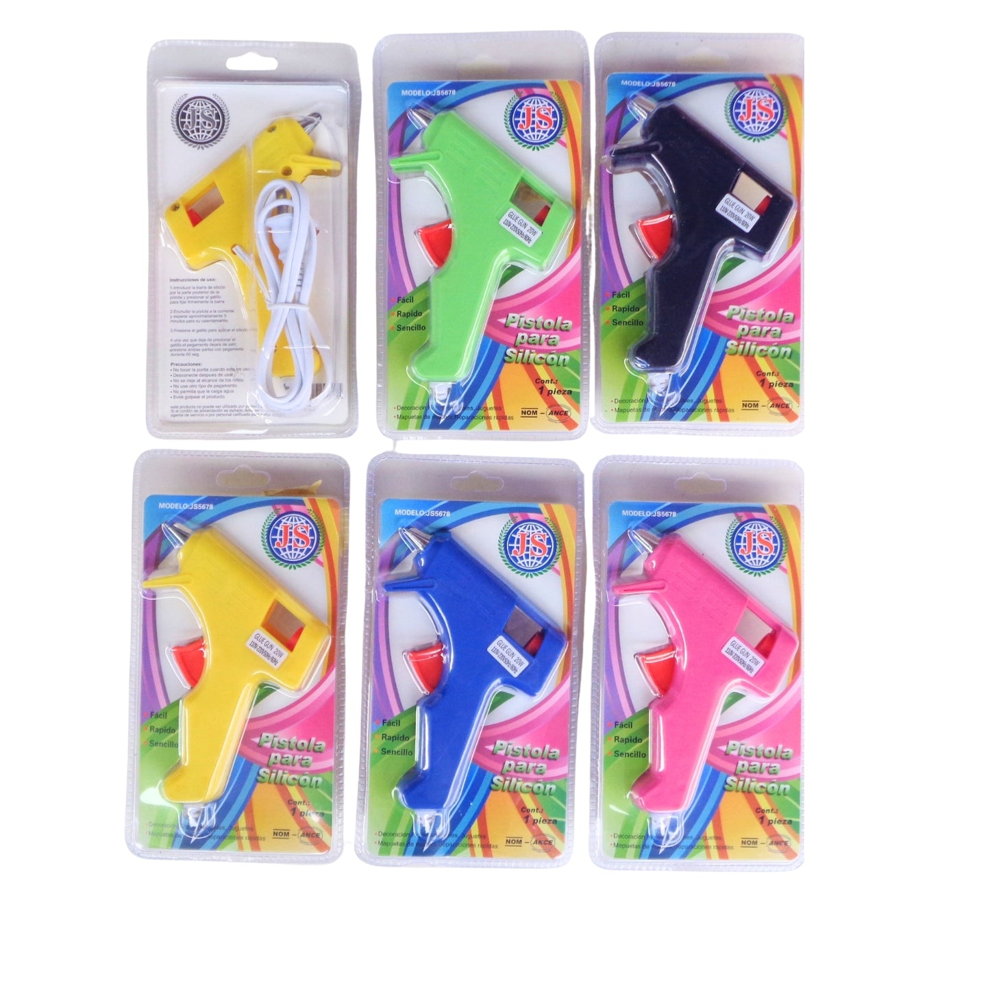 ZA-0004-2 PISTOLA DE SILICON 110-240 V 20W 11x12.5 CM CON 1 PZ  O CAJA CON 120 PZS