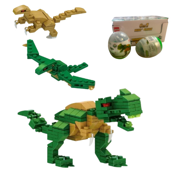 N-GPMX-836  707 BLOCKS PARA ARMAR HUEVO DINOSAURIOS EXH CON 1 PZ O CAJA CON 360 PZS