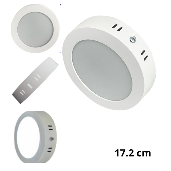 60145 SOBREPONER REDONDO BLANCO 12W 8000K CON 1 PZ O CAJA CON 40 PZS