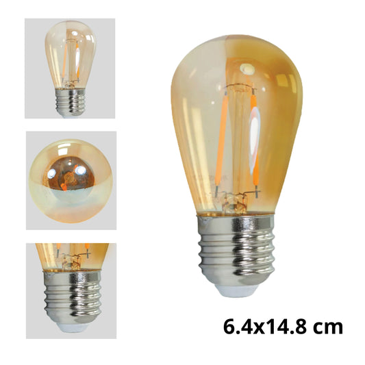 40936 FOCO VINTAGE 5W 2700K S14-E27 CON 1 PZ O CAJA CON 100 PZS
