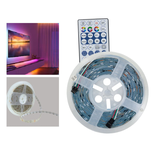 60059 TIRA LED CABALLO TROYA 50W 12V-5050-30D 5M C/CONTROLADOR CON 1 PZ O CAJA CON 50 PZS