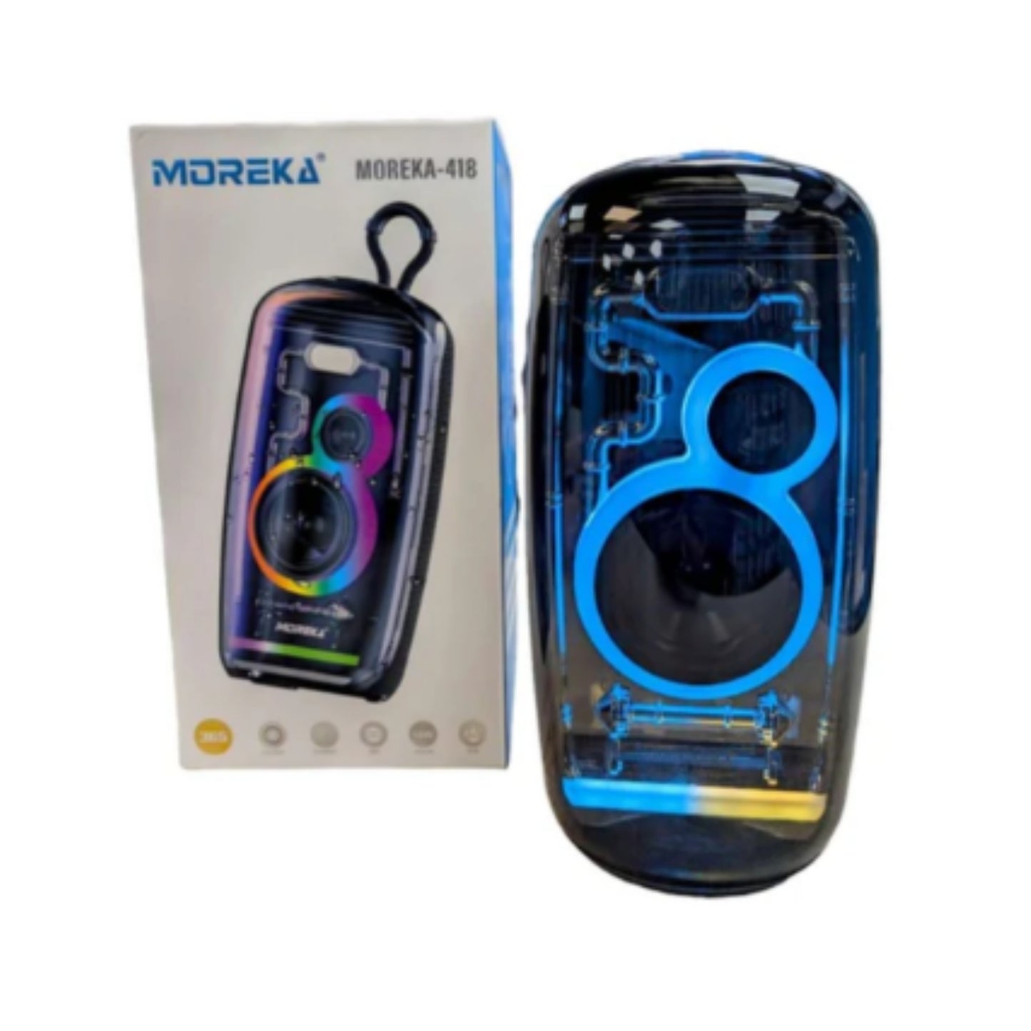 MOREKA-418 BOCINA 16W 200MAH BLUETOOTH TF,CARD RADIO FM , USB CON 1 PZ O CAJA CON 24 PZS