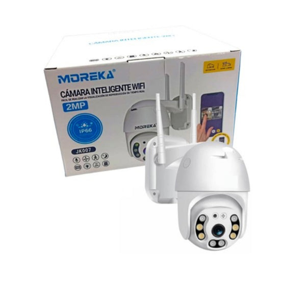 JK007 CAMARA IP 360 GRADOS WIFI 2MP VISION NOCTURNA MICROFONO Y ALTAVOZ CON 1 PZ O CAJA CON 30 PZS