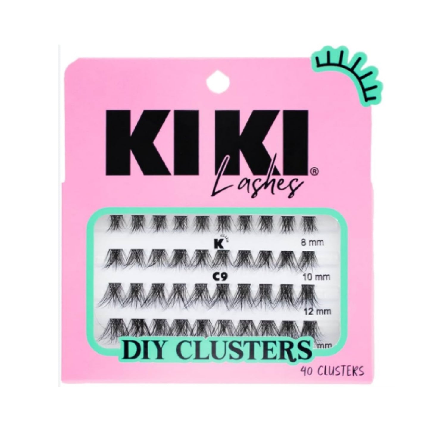 KC9 DIY CLUSTERS KIKI LASHES SET DE PESTAÑAS POSTIZAS, CON 1 PQ O CAJA CON 12 PQTS