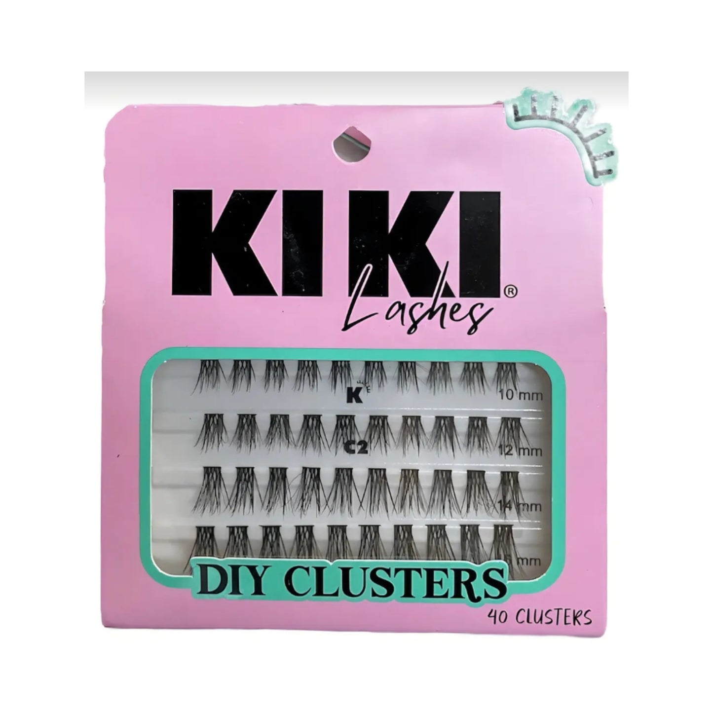 KC2 DIY CLUSTERS KIKI LASHES SET DE PESTAÑAS POSTIZAS, PAQUETE CON 12 PZS