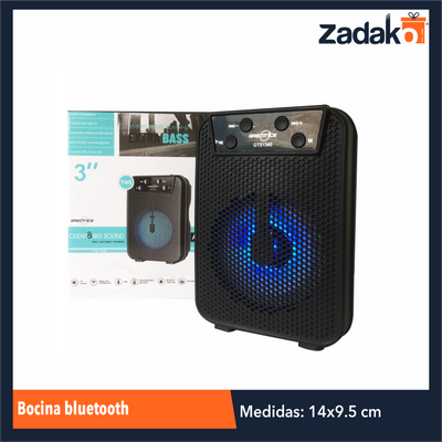 GTS-1345 BOCINA BLUETOOTH  9.5 CM X 14 CM CON UNA PZ O CAJA CON 80 PZS