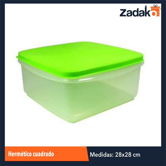 N-GPM-5371  HERMETICO CUADRADO 28 X 28 CON 1 PZ O CAJA CON 12 PZS