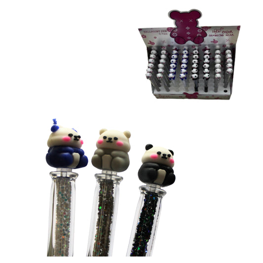 HFY-12944 BOLIGRAFO TINTA NEGRA PUNTA 0.7mm FORMA DE PANDA PQ CON 48 PZS O CAJA CON 36 PQTS