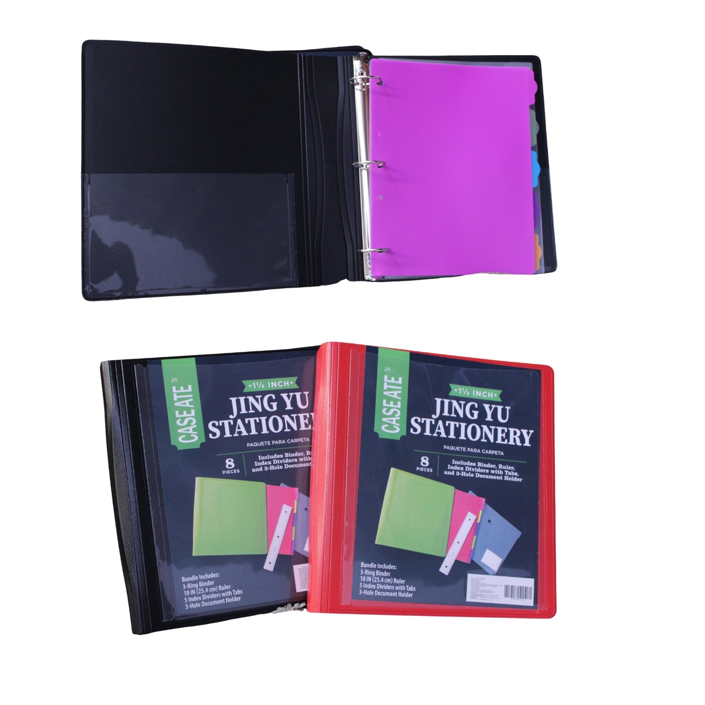 HFY-13572 FOLDER CON ARGOLLAS Y SEPARADORES 28x29.5 CM CON 1 PZ  O CAJA CON 48 PZS