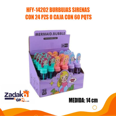 HFY-14202 BURBUJAS SIRENAS CON 24 PZS O CAJA CON 60 PQTS